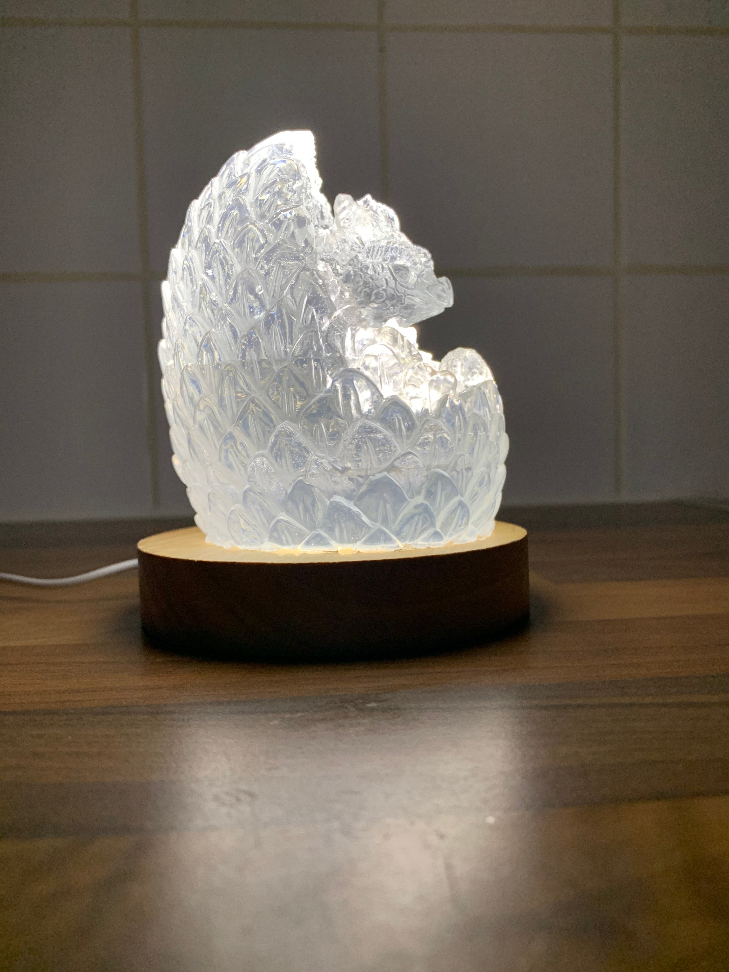 🐉 Handcrafted Dragon Egg Nightlight – Warm Ambient Glow Lamp | Owl Glow