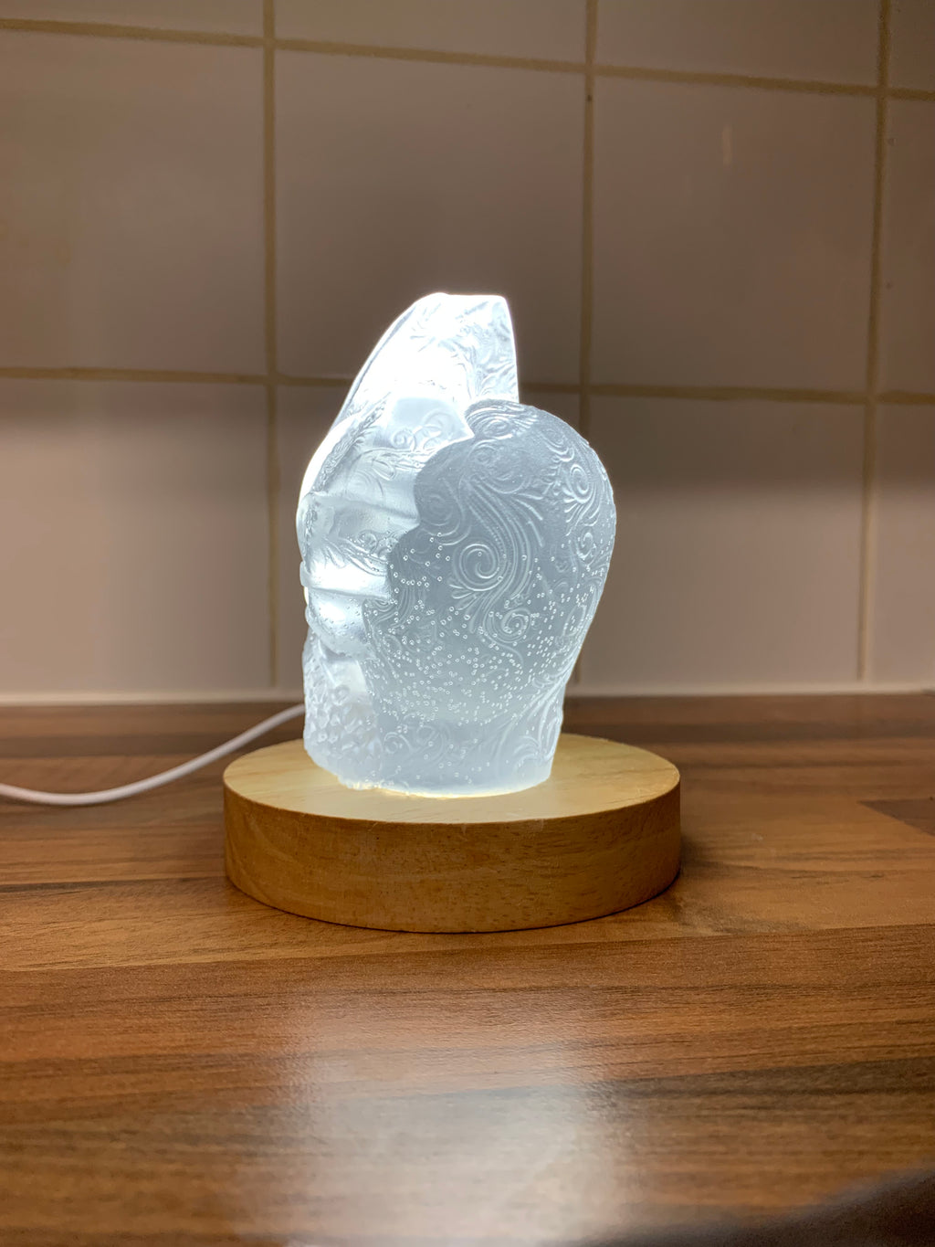 Dragon Heart Crystal Lamp – Handcrafted Fantasy Glow Light | Mythical Home Decor Gift