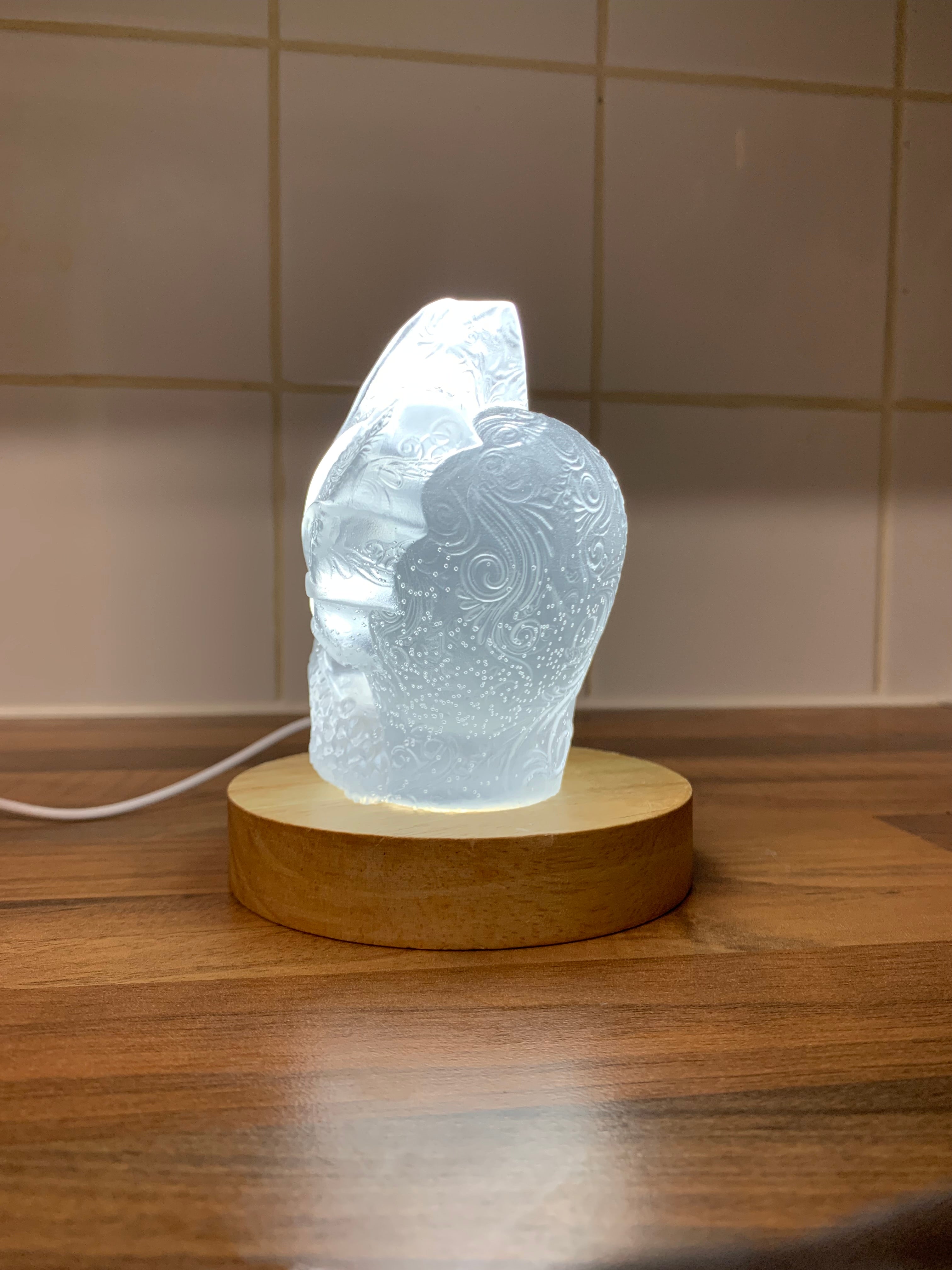 Dragon Heart Crystal Lamp – Handcrafted Fantasy Glow Light | Mythical Home Decor Gift