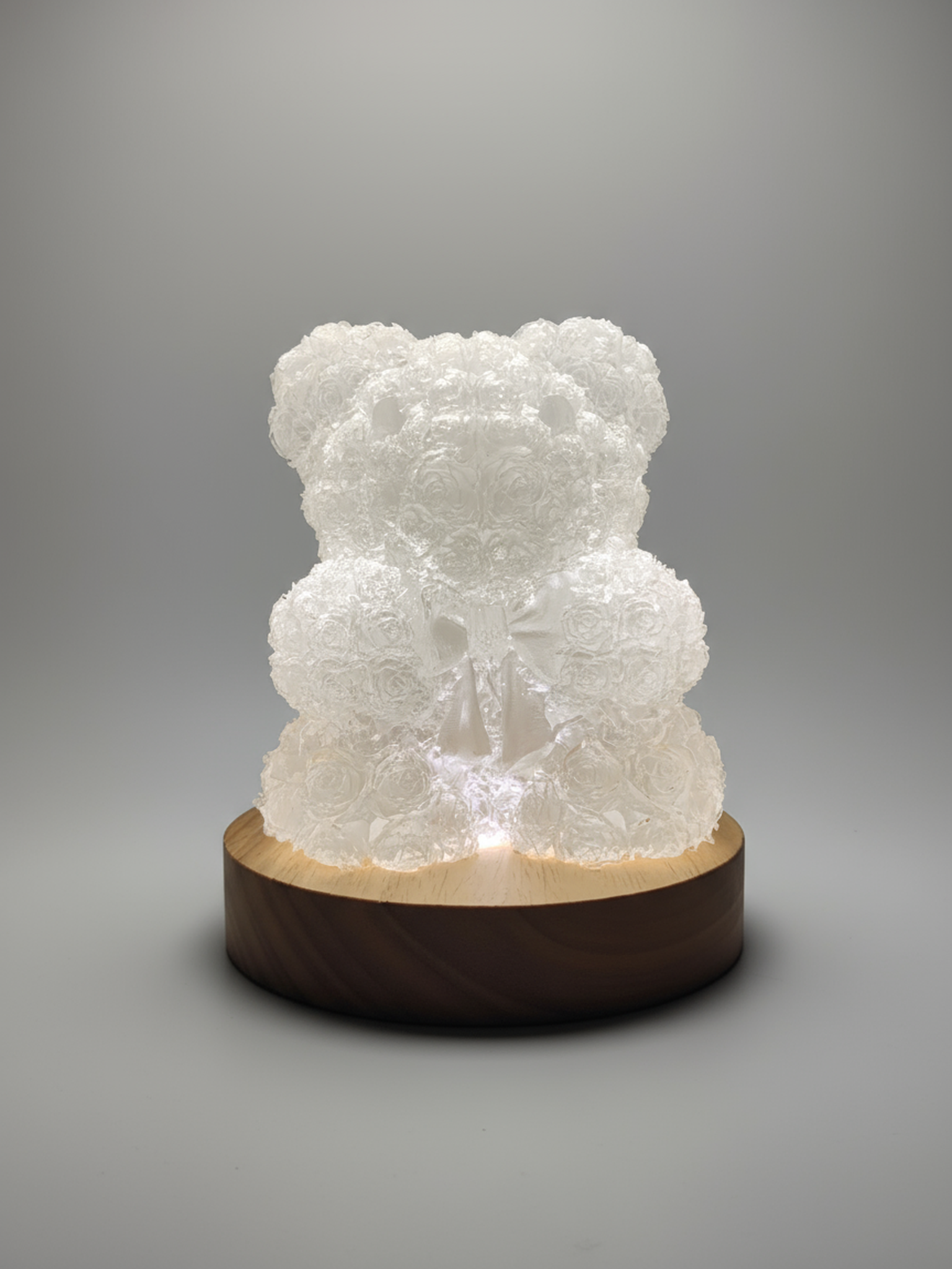 🌸 Rose Teddy Nightlight – Handmade Gift for Her | Romantic Glow Lamp