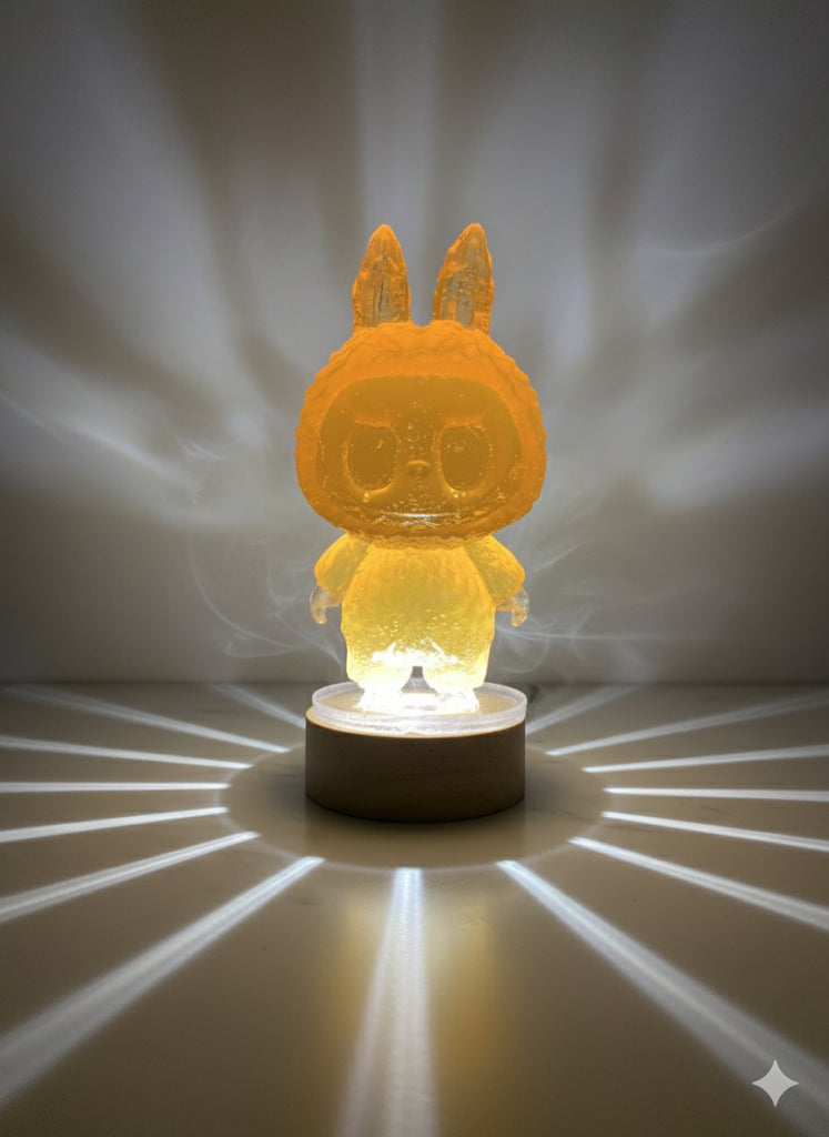 Labubu Multi-Colour LED Night Light with Remote Control – Designer Toy Glow Lamp