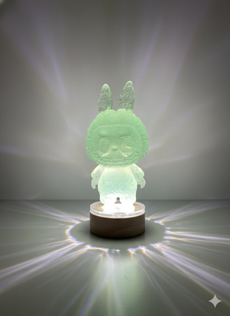 Labubu Multi-Colour LED Night Light with Remote Control – Designer Toy Glow Lamp