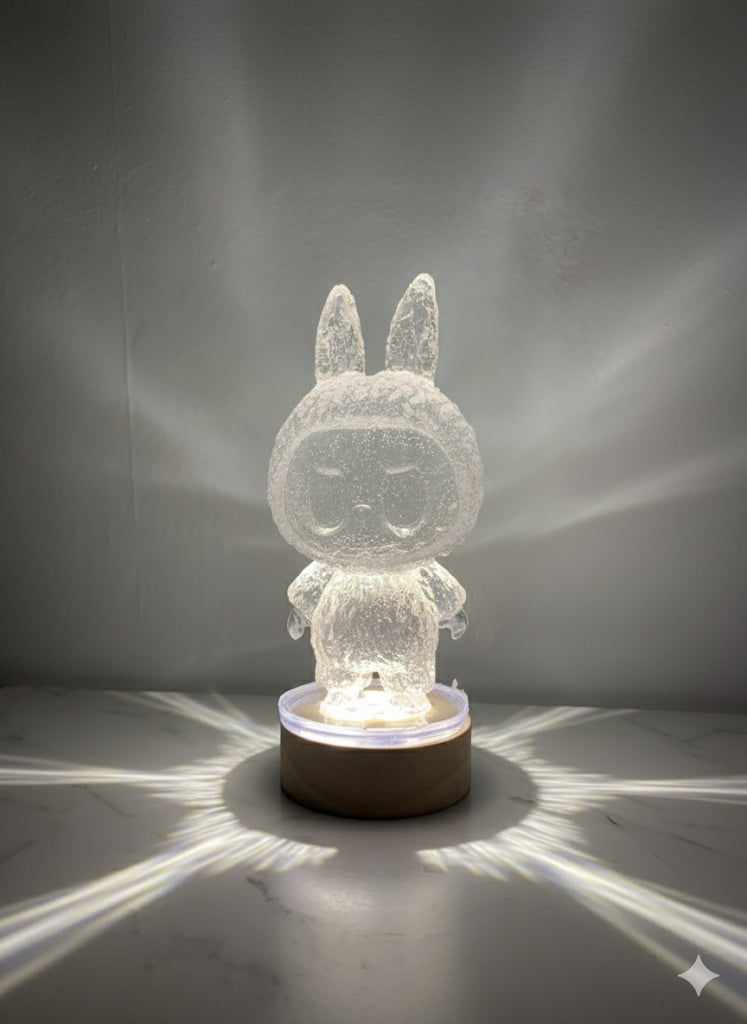 Labubu Multi-Colour LED Night Light with Remote Control – Designer Toy Glow Lamp