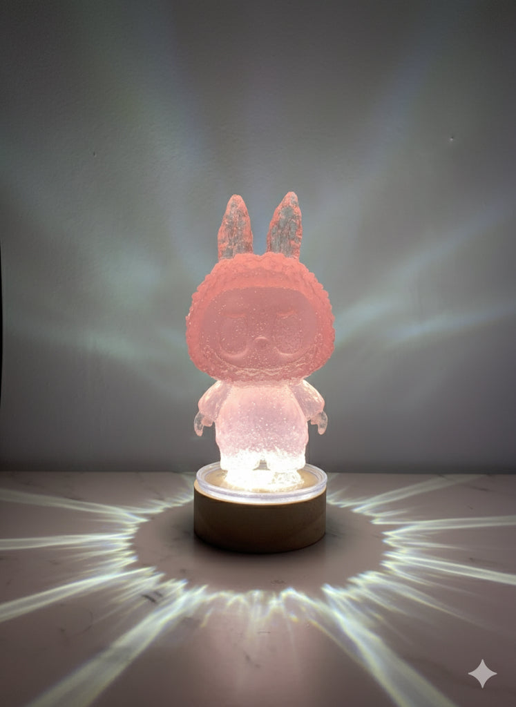 Labubu Multi-Colour LED Night Light with Remote Control – Designer Toy Glow Lamp