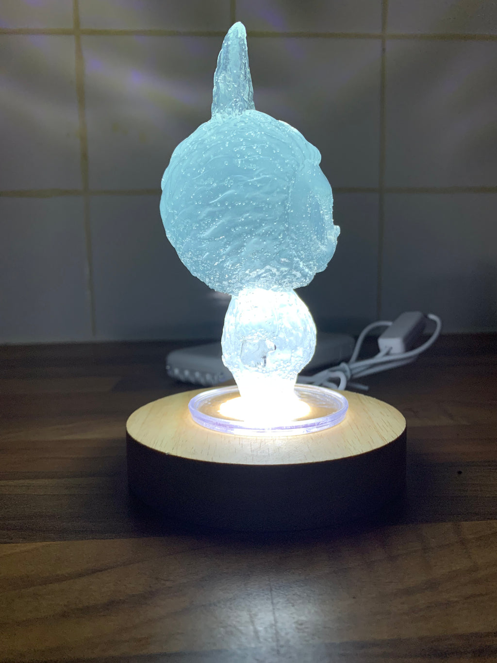 🌙 Labubu Blue Glow Nightlight – Handcrafted Magical Glow Lamp
