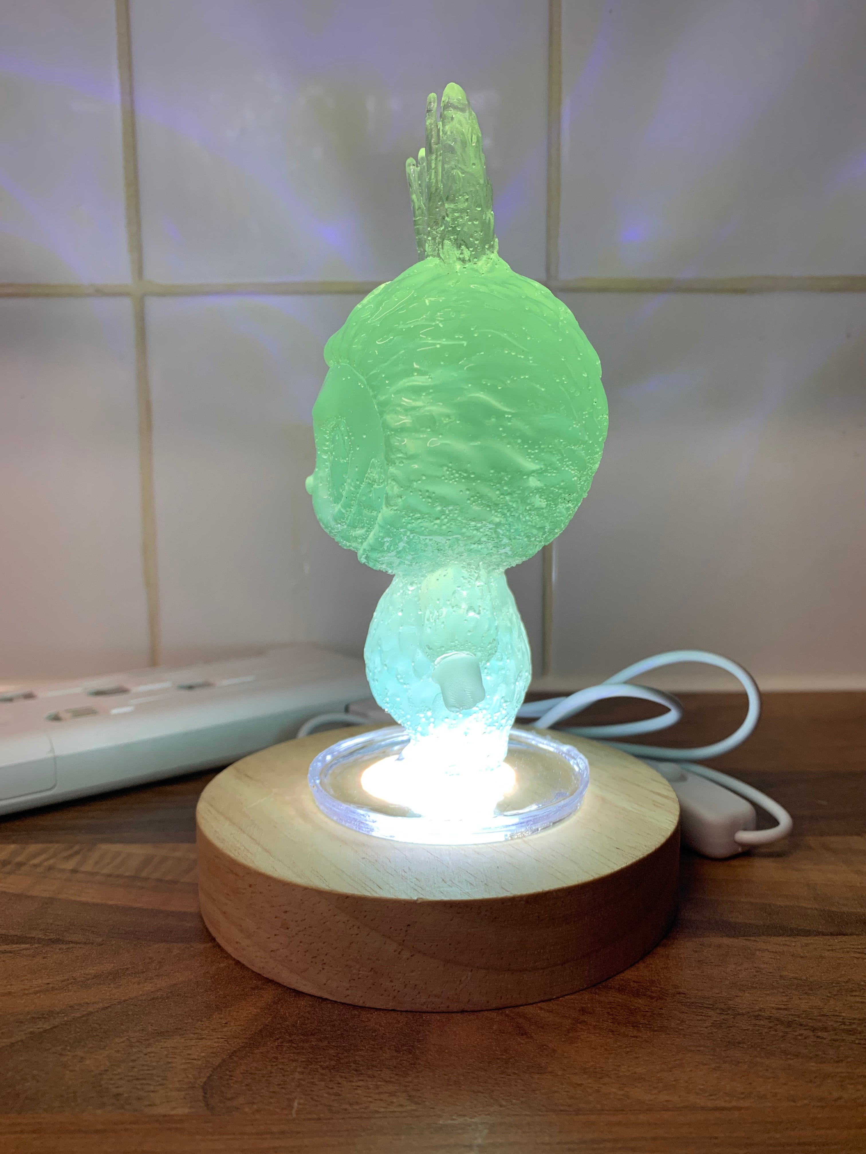 Grape Green LABUBU Night Light – Handmade LED Bunny Lamp | Aesthetic Room Decor