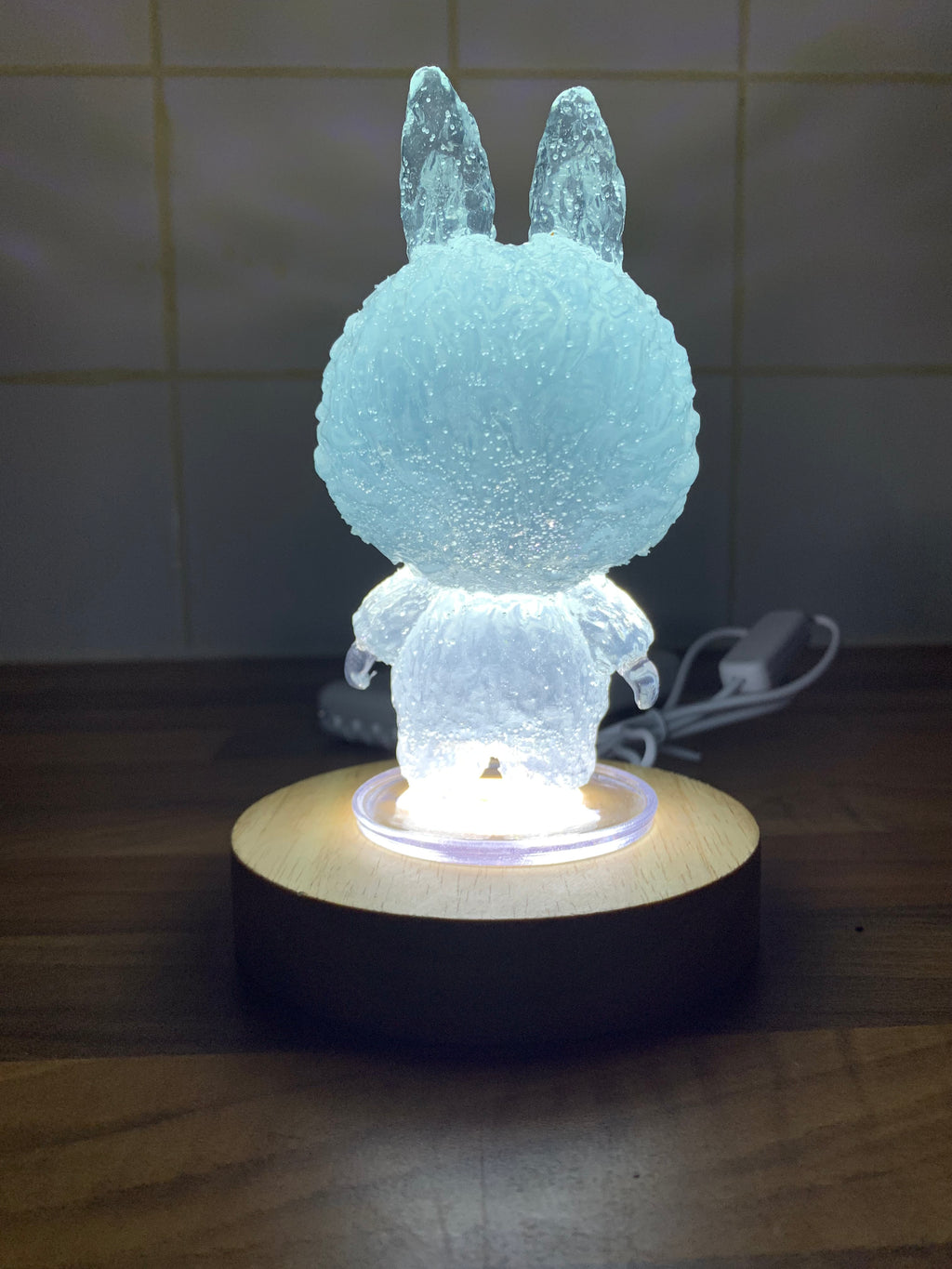 🌙 Labubu Blue Glow Nightlight – Handcrafted Magical Glow Lamp