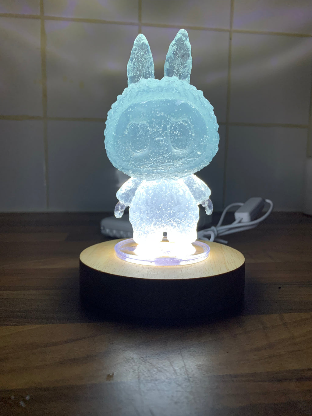 🌙 Labubu Blue Glow Nightlight – Handcrafted Magical Glow Lamp