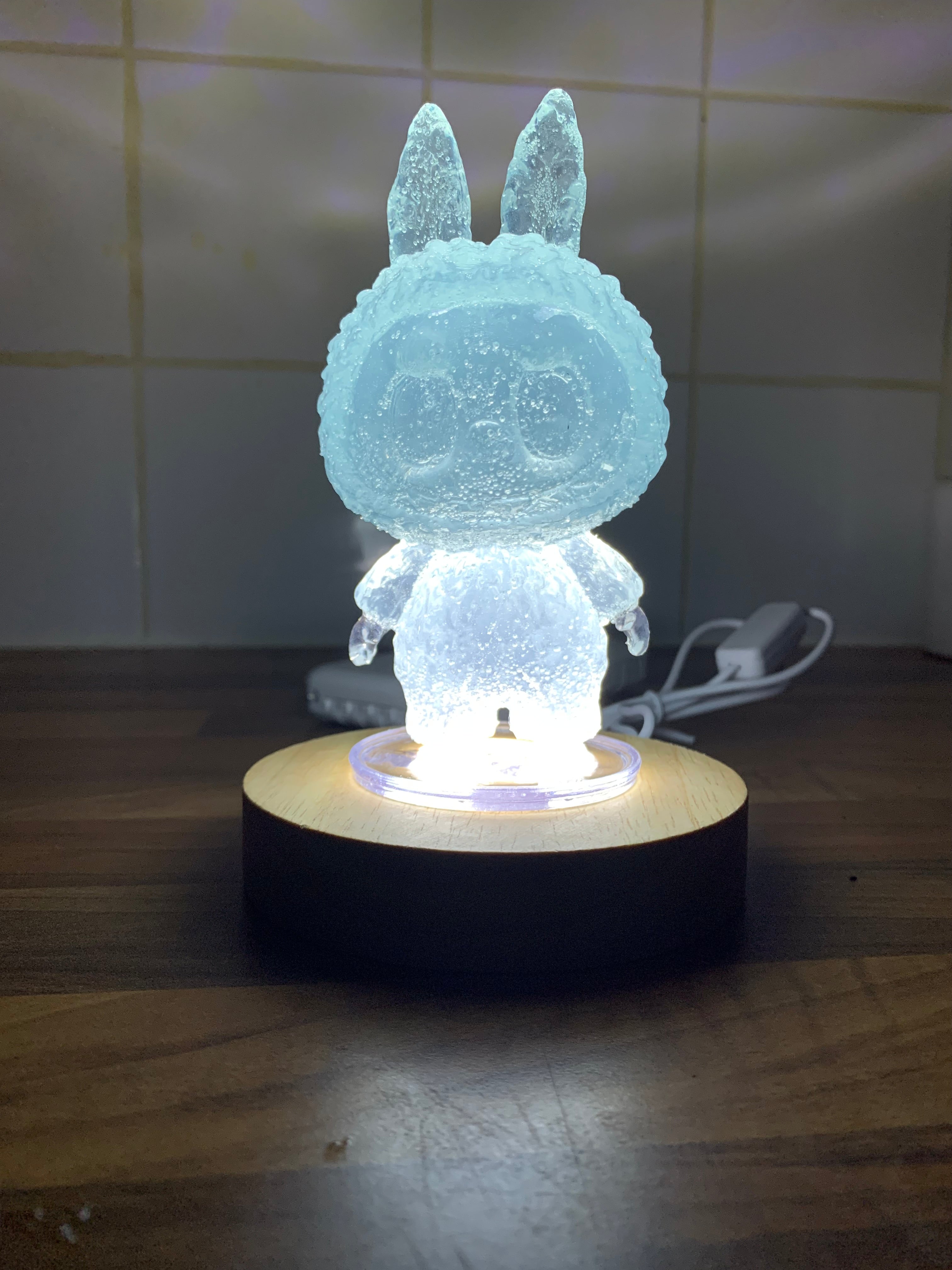 🌙 Labubu Blue Glow Nightlight – Handcrafted Magical Glow Lamp