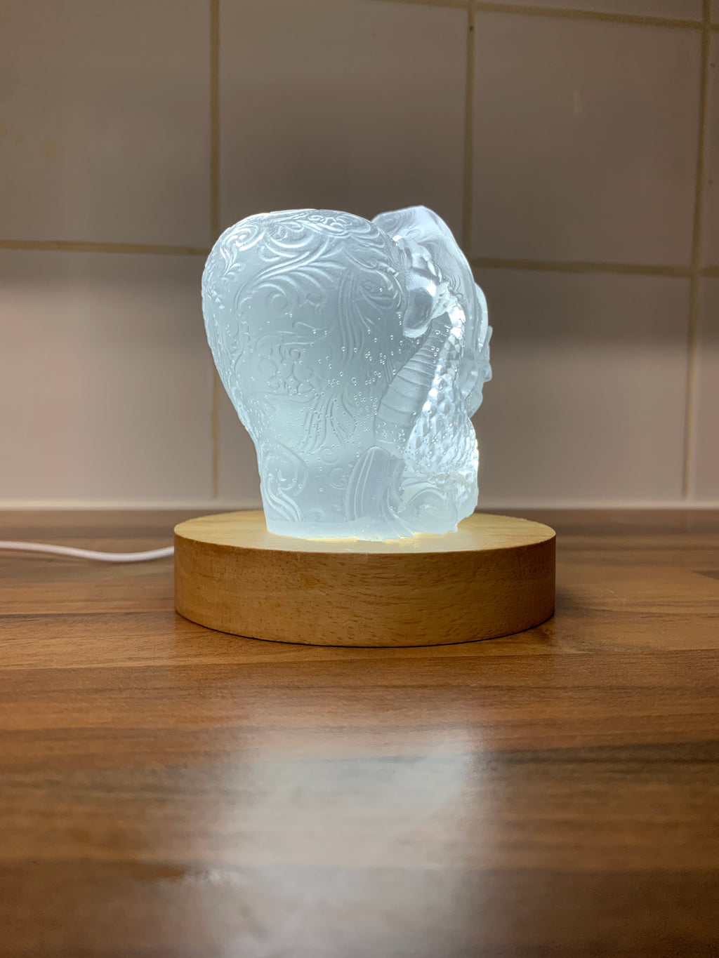 Dragon Heart Crystal Lamp – Handcrafted Fantasy Glow Light | Mythical Home Decor Gift