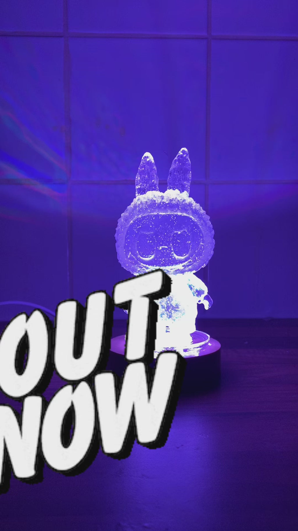 Labubu Multi-Colour LED Night Light with Remote Control – Designer Toy Glow Lamp